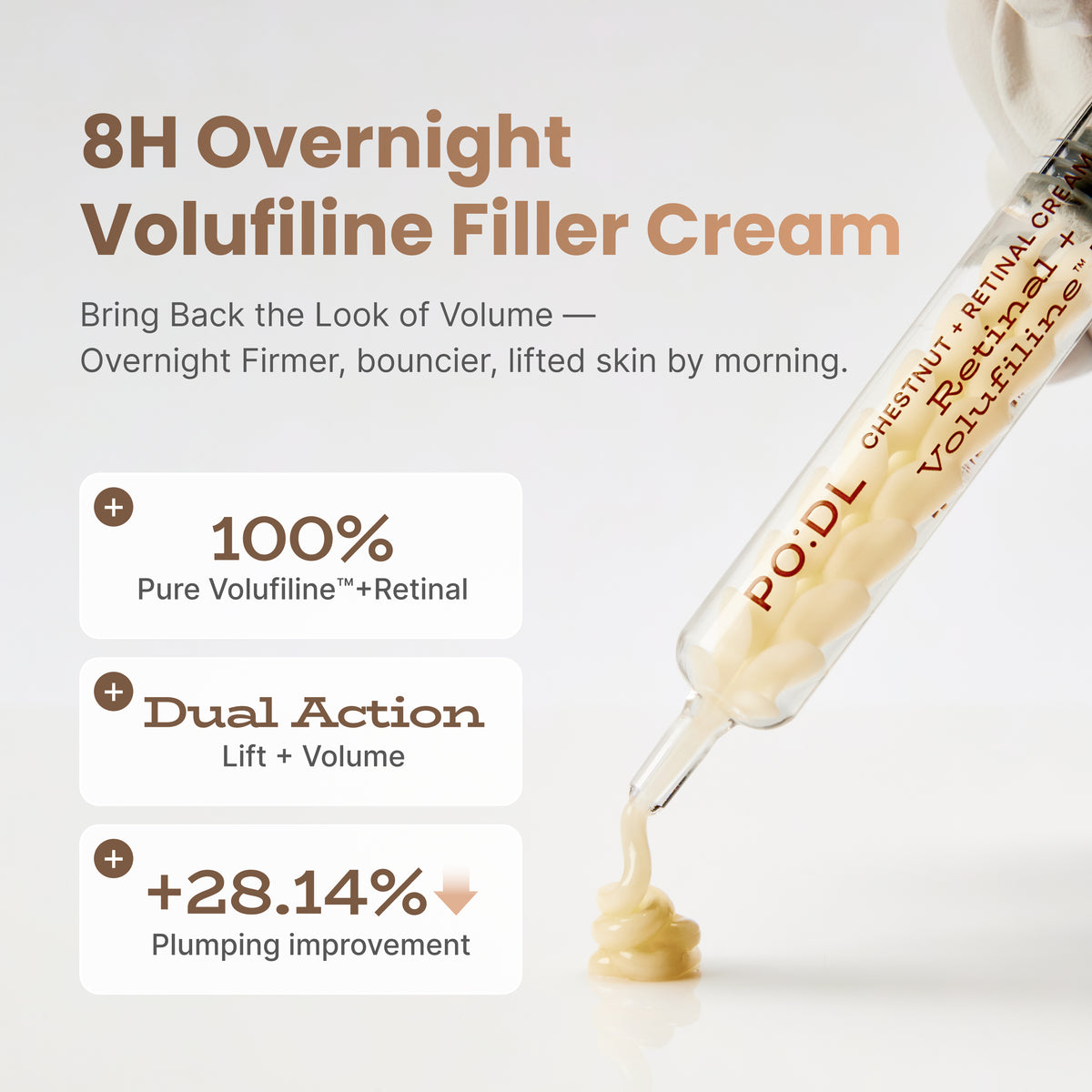 100% Pure Volufiline Retinal Overnight Filler Cream