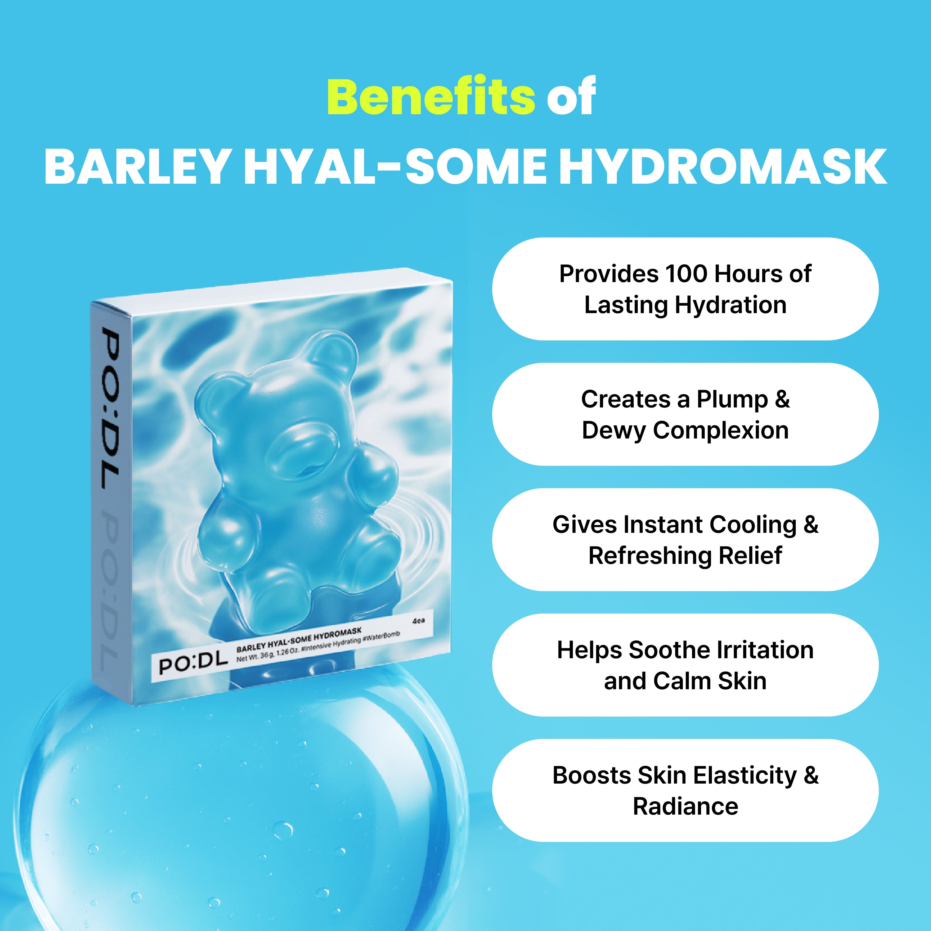 Barley Hyal-some Water Tank Hydrogel mask